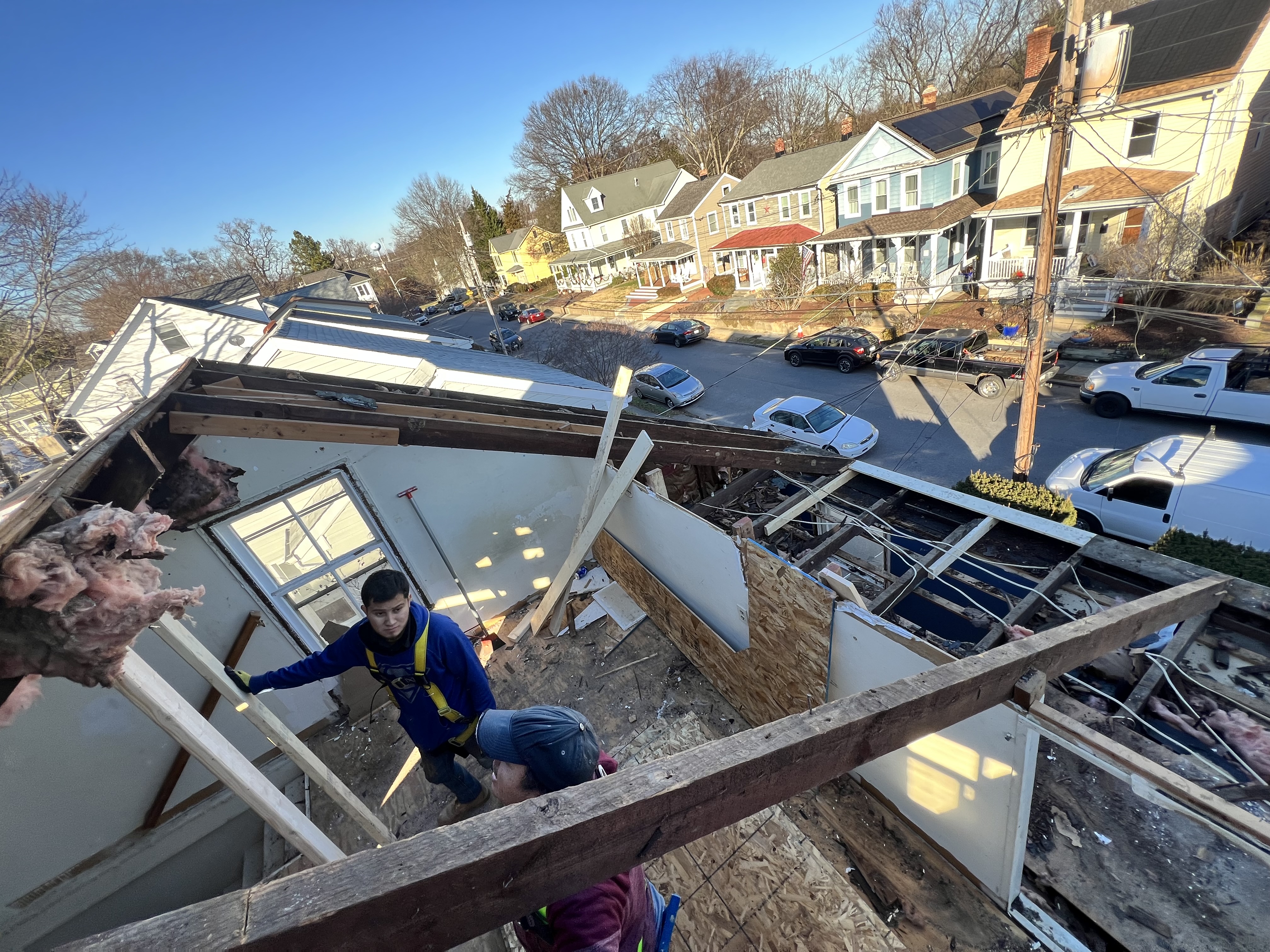 rafters removed on roof