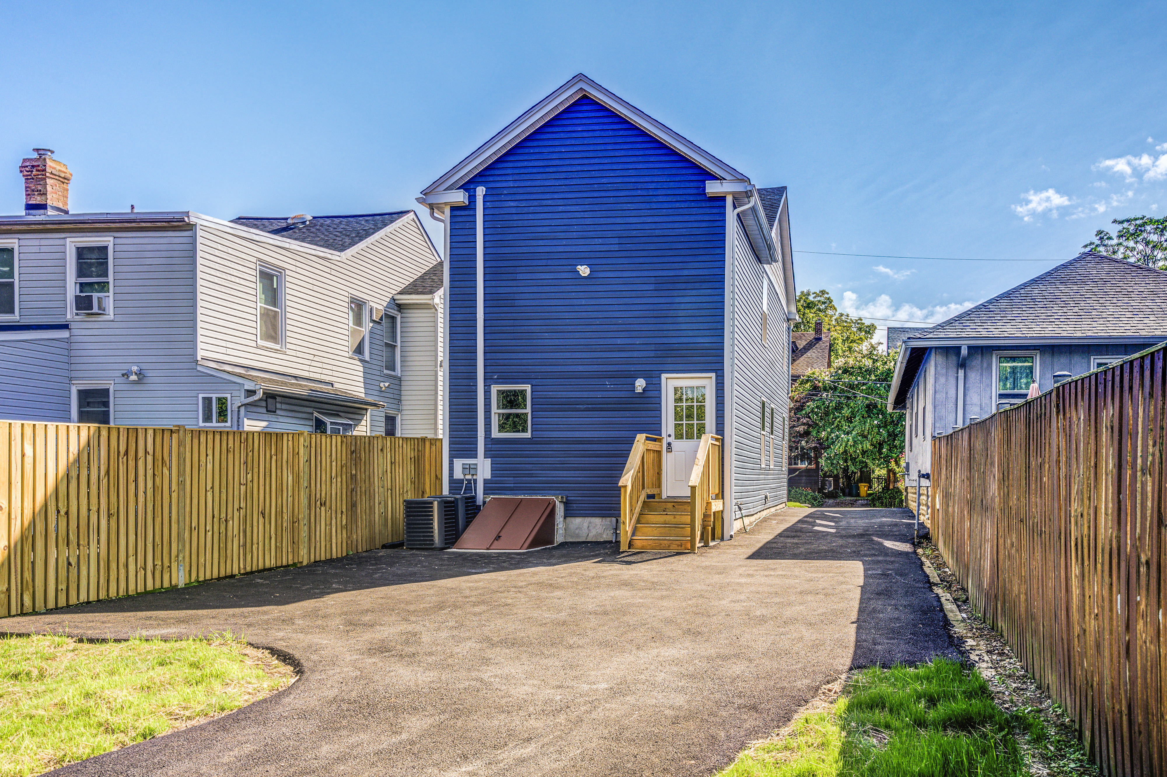 rear facing of the house