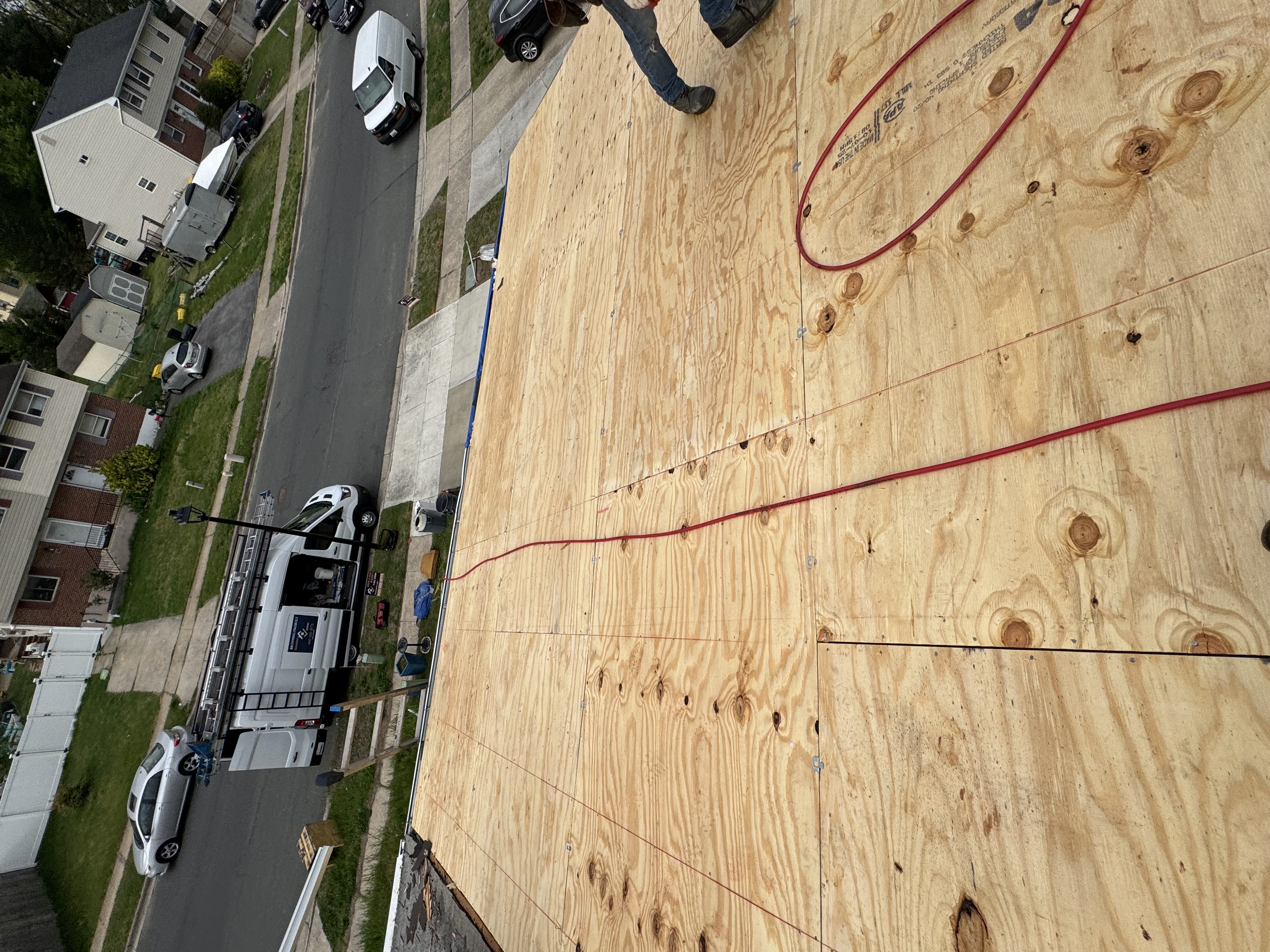 new plywood on roof